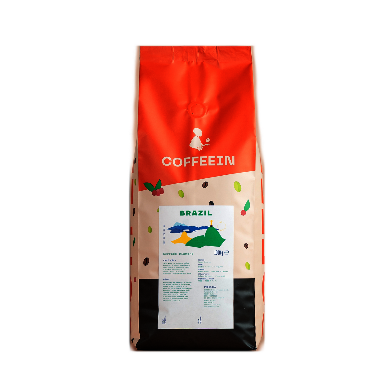 COFFEEIN Brazil káva zrnková 1 kg