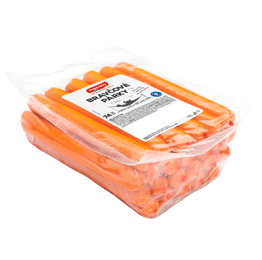 Bravčové párky 83% ochr.atmosféra chlad. 750 g