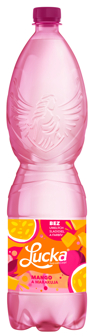 Lucka pramenitá voda jemne sýtená marakuja a mango 6 x 1,5 l vratná PET fľaša