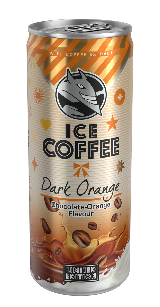 HELL Ice Coffee tmavý pomaranč 250 ml vratná plechovka