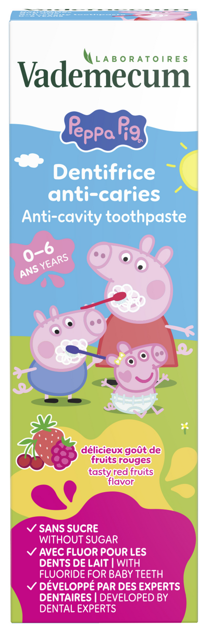 Vademecum Peppa Pig 0-6 r. zubná pasta 50 ml