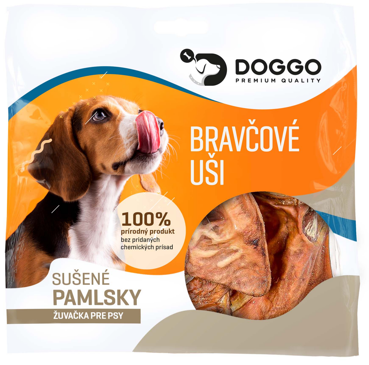 DOGGO Sušené bravčové uši 100 g