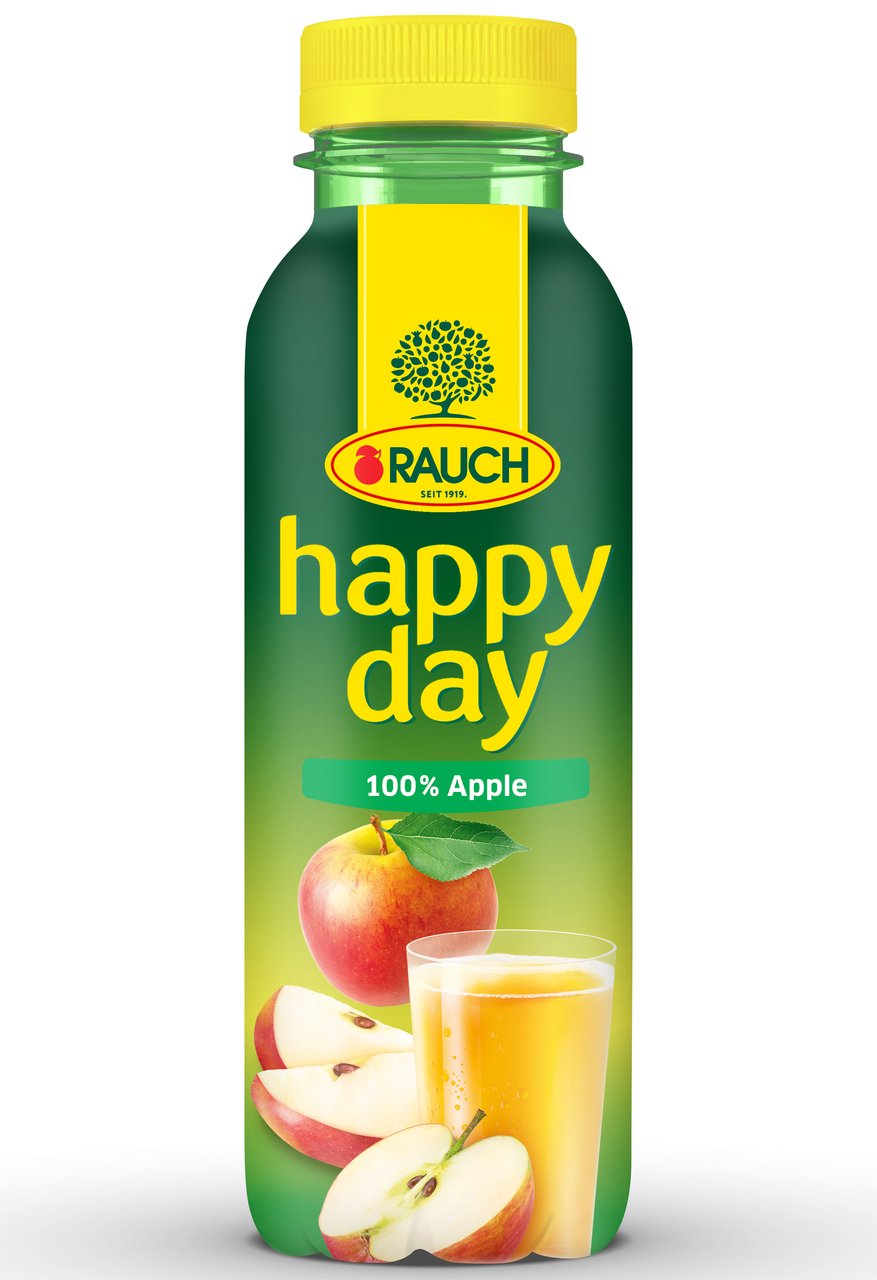 RAUCH happy day Džús 100% jablko 12 x 330 ml vratná PET fľaša