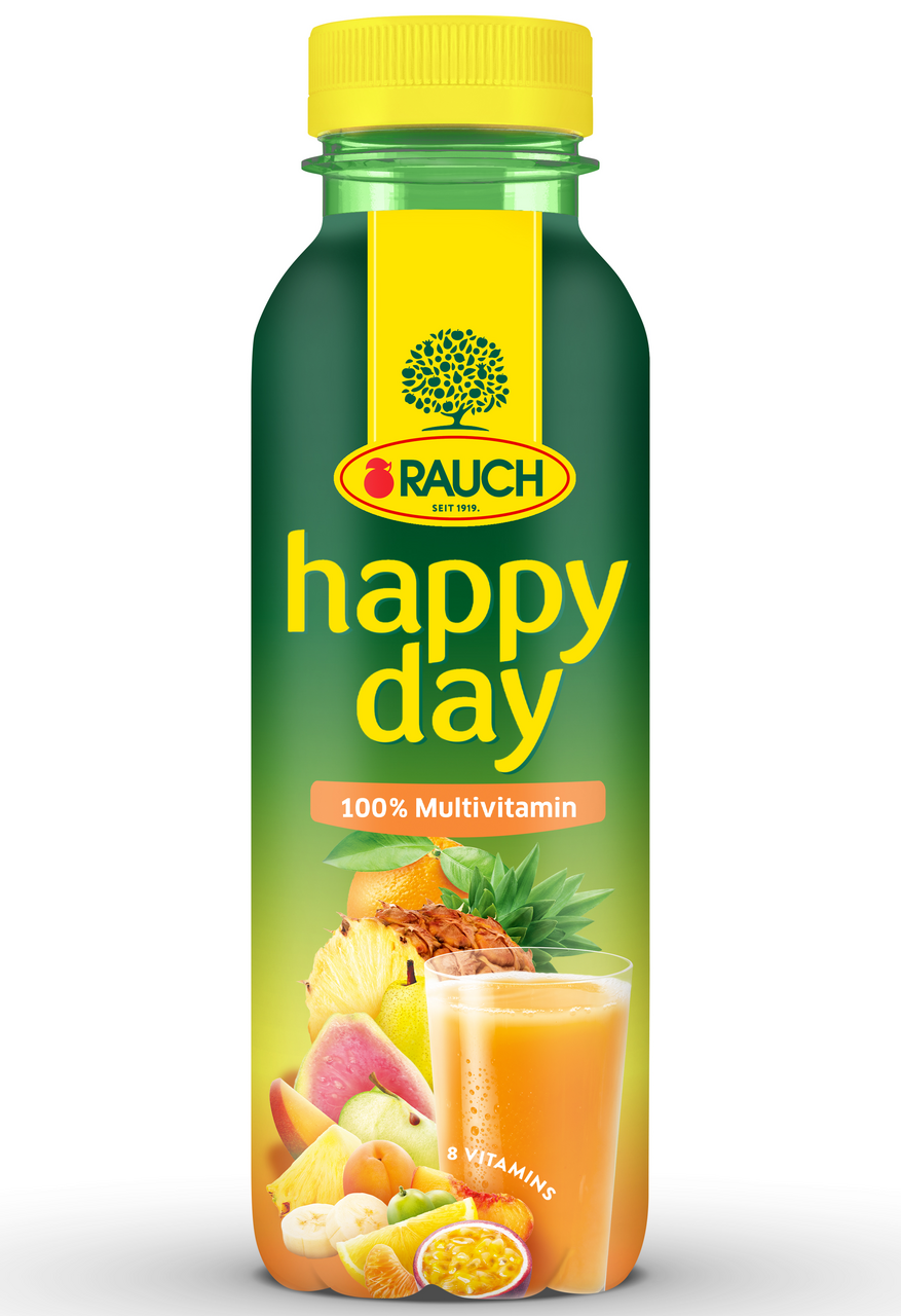 RAUCH happy day Džús 100% multivitamín 12 x 330 ml vratná PET fľaša