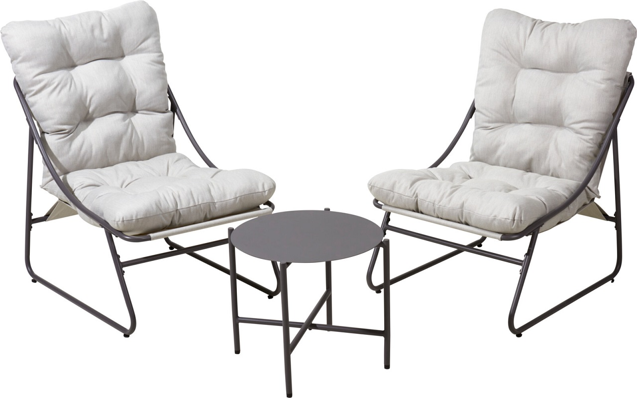 NÁBYTOK ZÁHRADNÝ 3KS SIVÝ