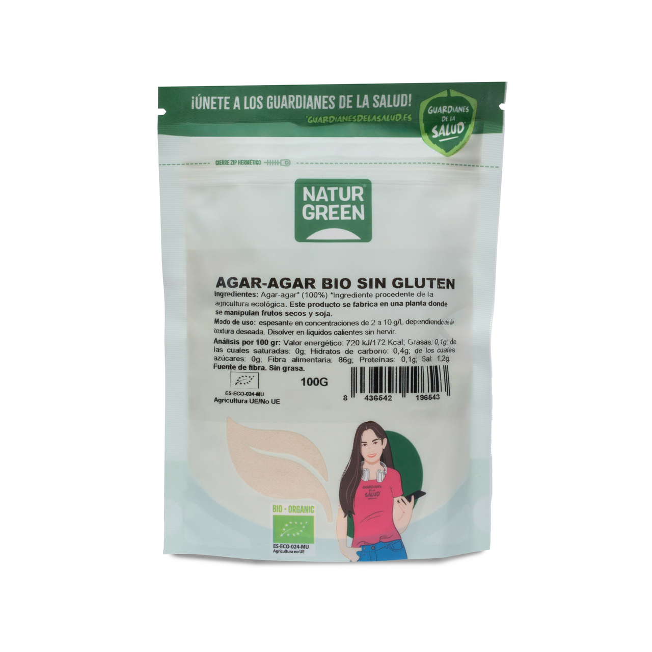 NATURGREEN AGAR AGAR 100G BIO