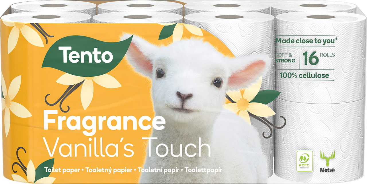 Tento Fragrance vanilla toaletný papier 3 vrstvový 16 ks