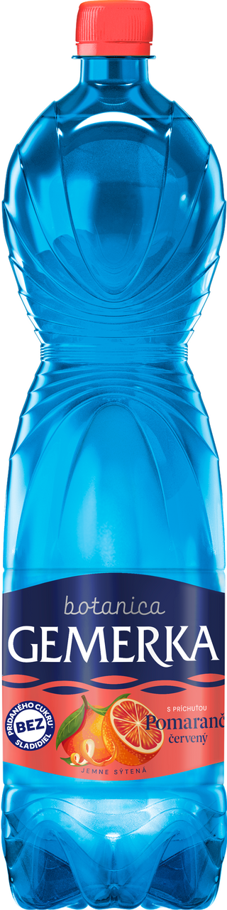 GEMERKA Botanica minerálna voda červený pomaranč 6 x 1,5 l vratná PET fľaša