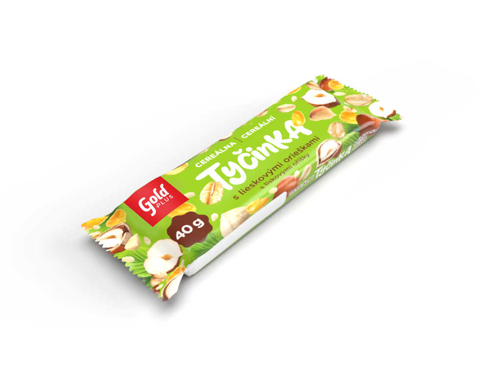 Gold Plus Tyčinka cereálna s lieskovými orieškami 40 g