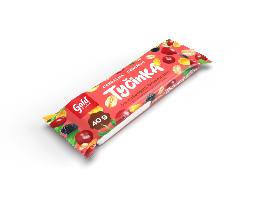 Gold Plus Tyčinka cereálna s brusnicami 40 g