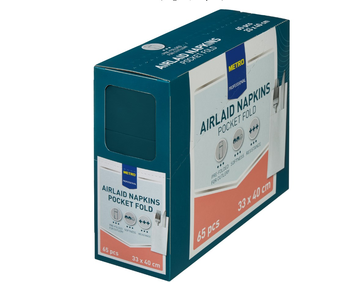 METRO PROFESSIONAL Vrecko na príbor modré 65 ks