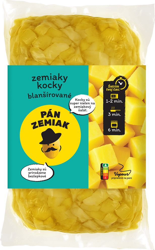 Zemiaky blanšírované kocky 1 x 1 cm chlad. 750 g