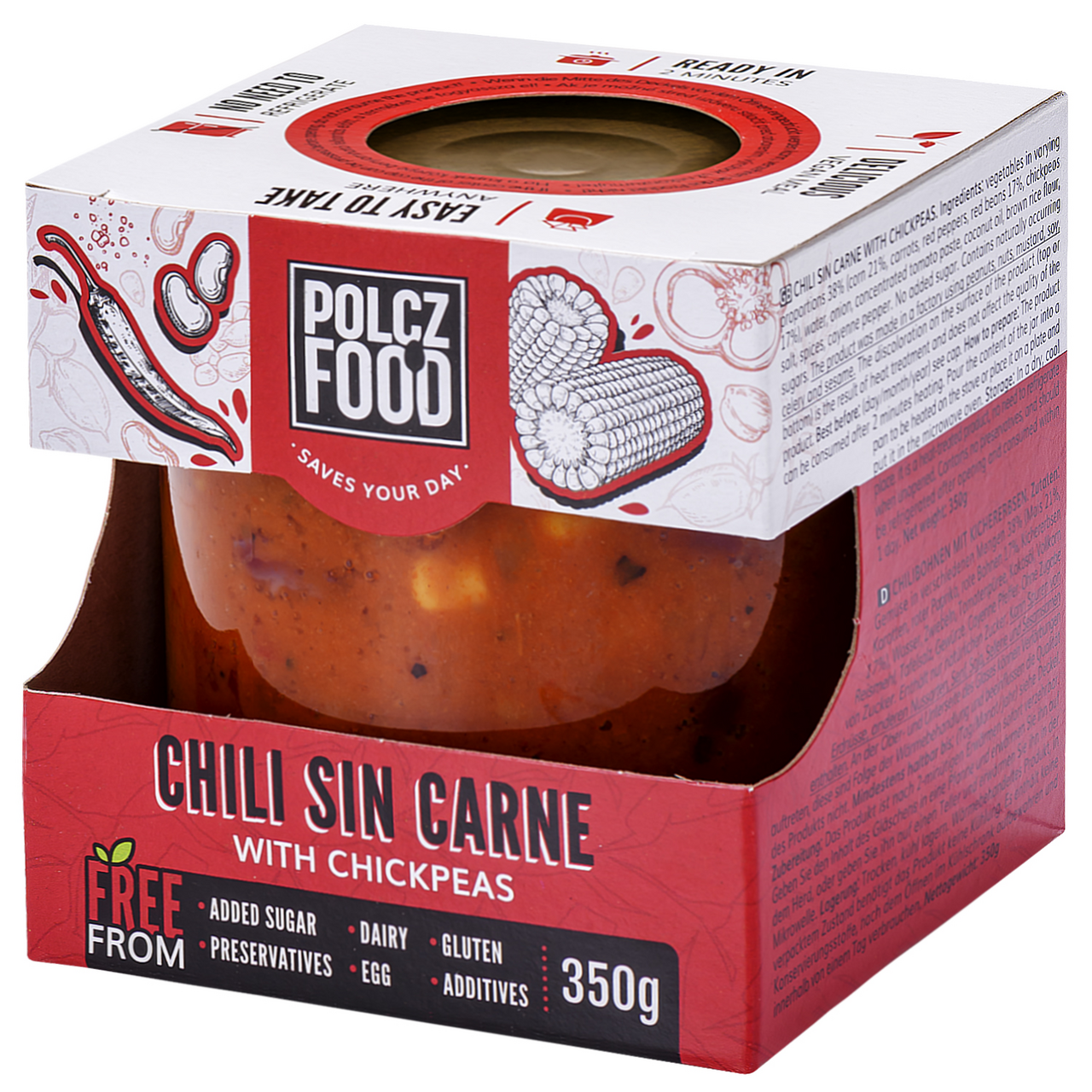 POLCZ FOOD Chilli fazuľa s cícerom 350 g