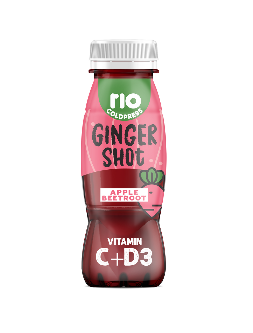 RIO Coldpress Ginger Shot jablko a cvikla chlad. 180 ml vratná PET fľaša