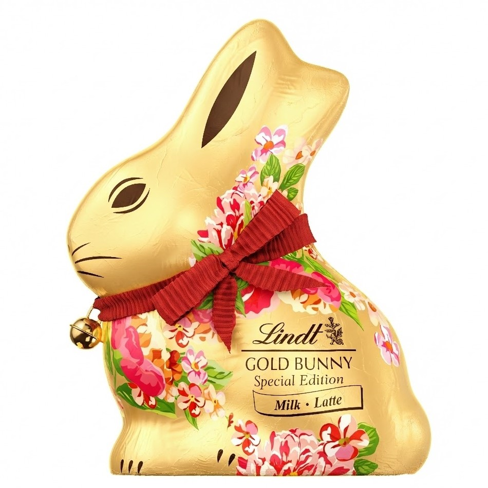 Lindt Zlatý zajačik s kvietkami 100 g