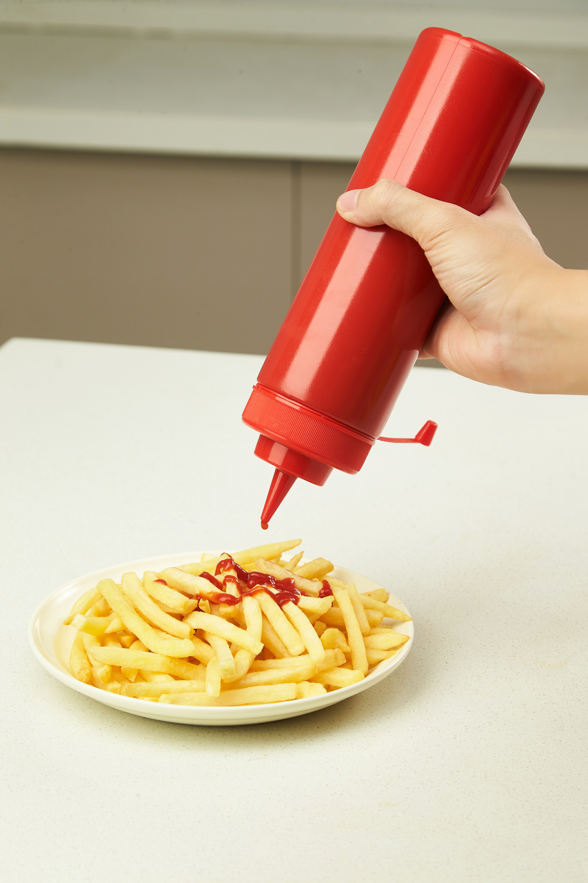METRO PROFESSIONAL Fľaša úzka 760 ml polyetylén červená 4 ks