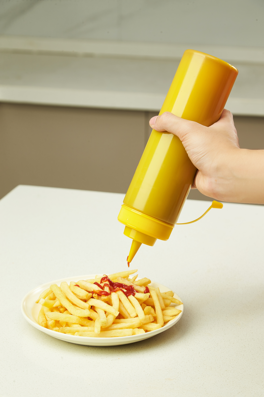 METRO PROFESSIONAL Fľaša úzka 760 ml polyetylén žltá 4 ks