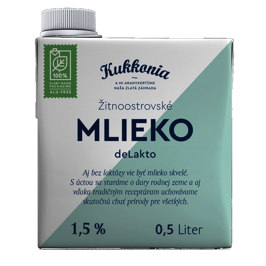 Kukkonia Mlieko delaktózované UHT 1,5% 500 ml