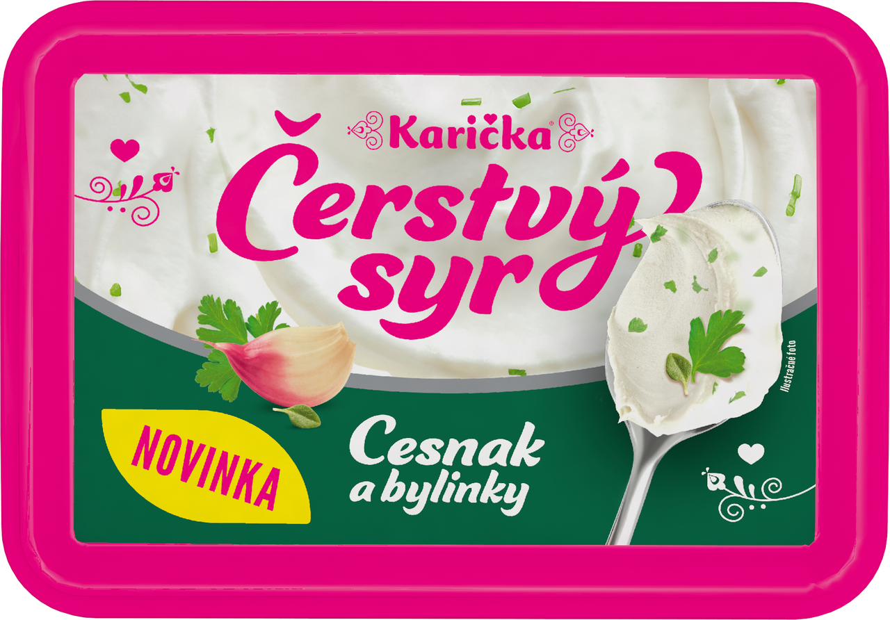 Karička Čerstvý syr cesnak a bylinky chlad. 180 g