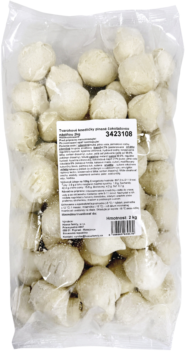 Tvarohové knedličky čokoládové mraz. 2 kg