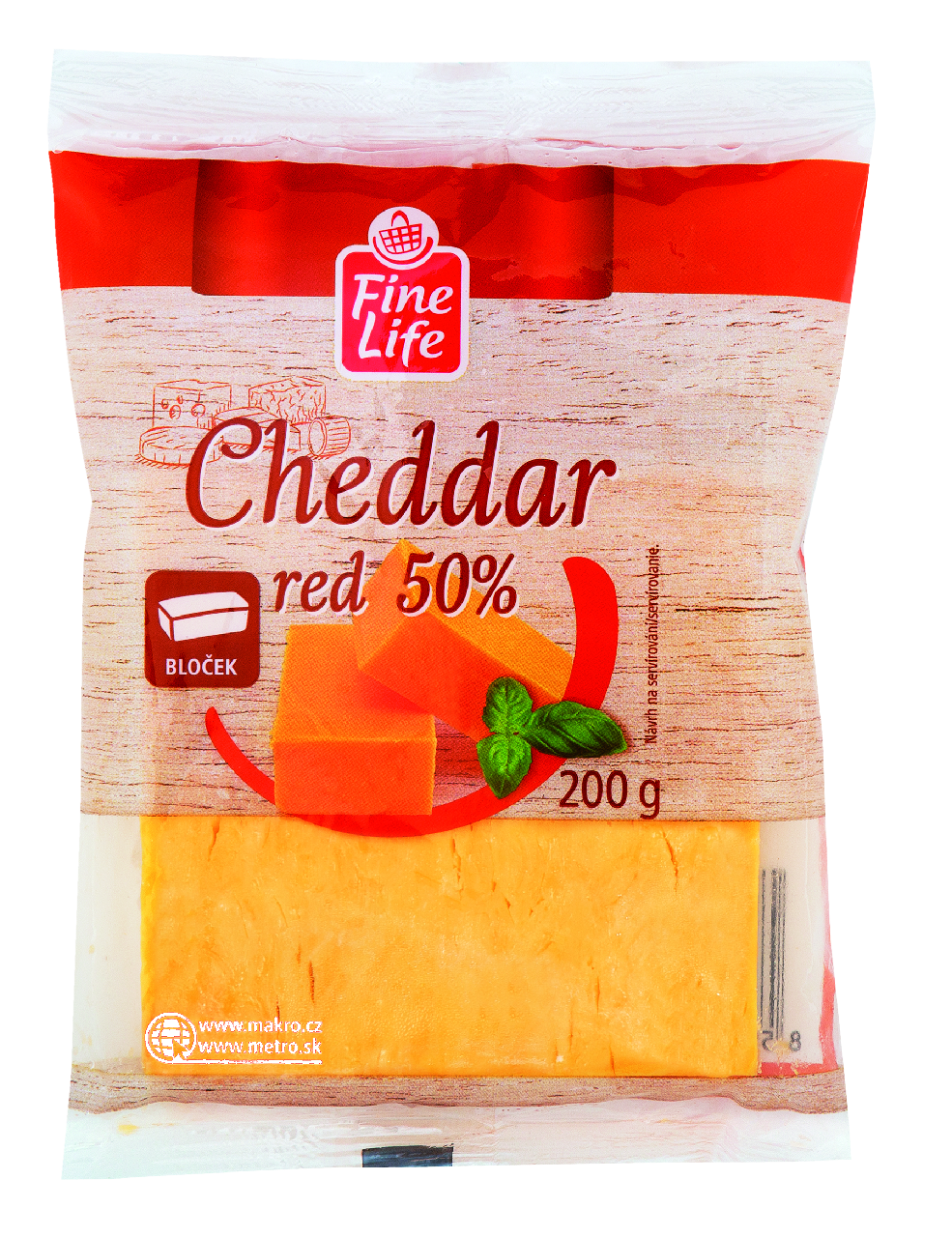 FL RED CHEDDAR BLOČEK 200G