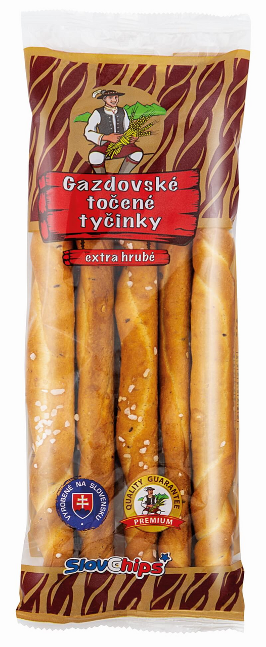 SlovChips Gazdovské tyčinky hrubé solené 100 g