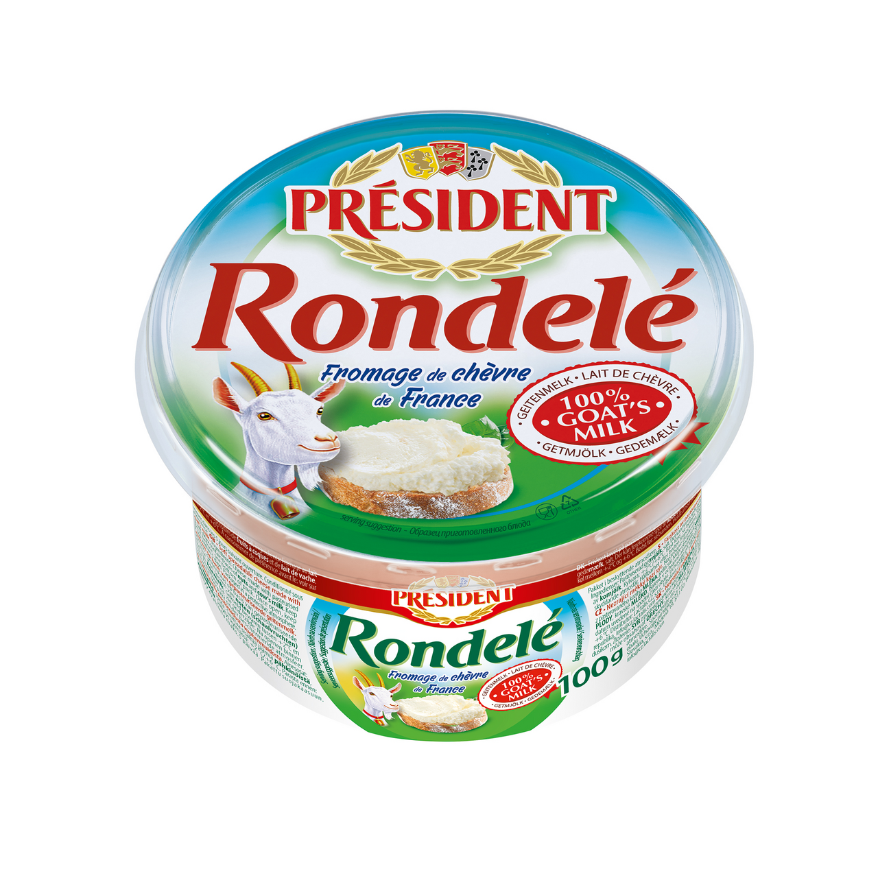 PRÉSIDENT Rondelé s kozím syrom chlad. 100 g