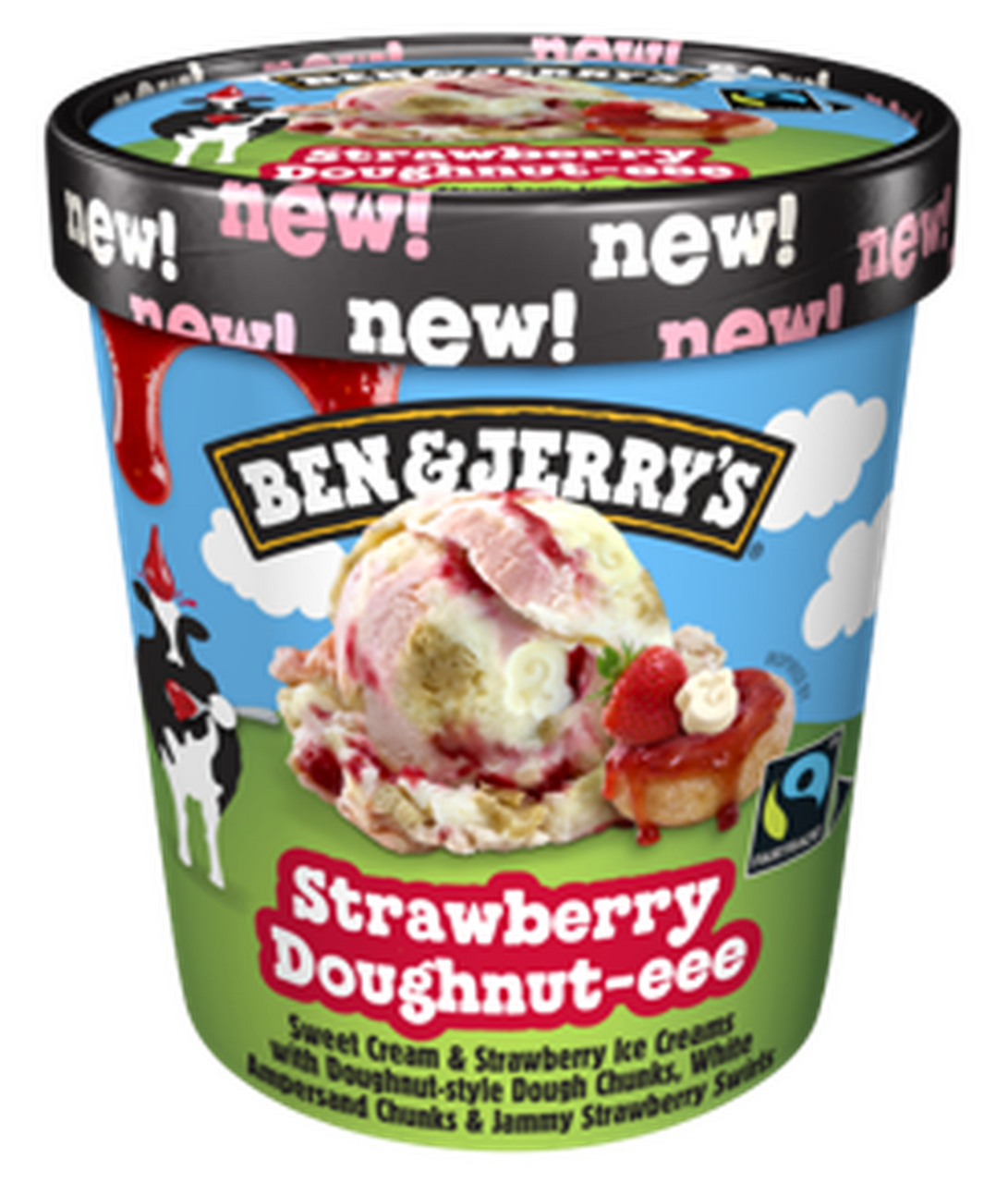 Ben & Jerry's Strawberry Doughnut zmrzlina mraz. 465 ml