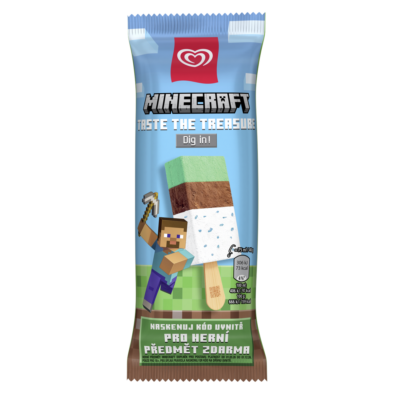ALGIDA MINECRAFT nanuk mraz. 25 x 75 ml