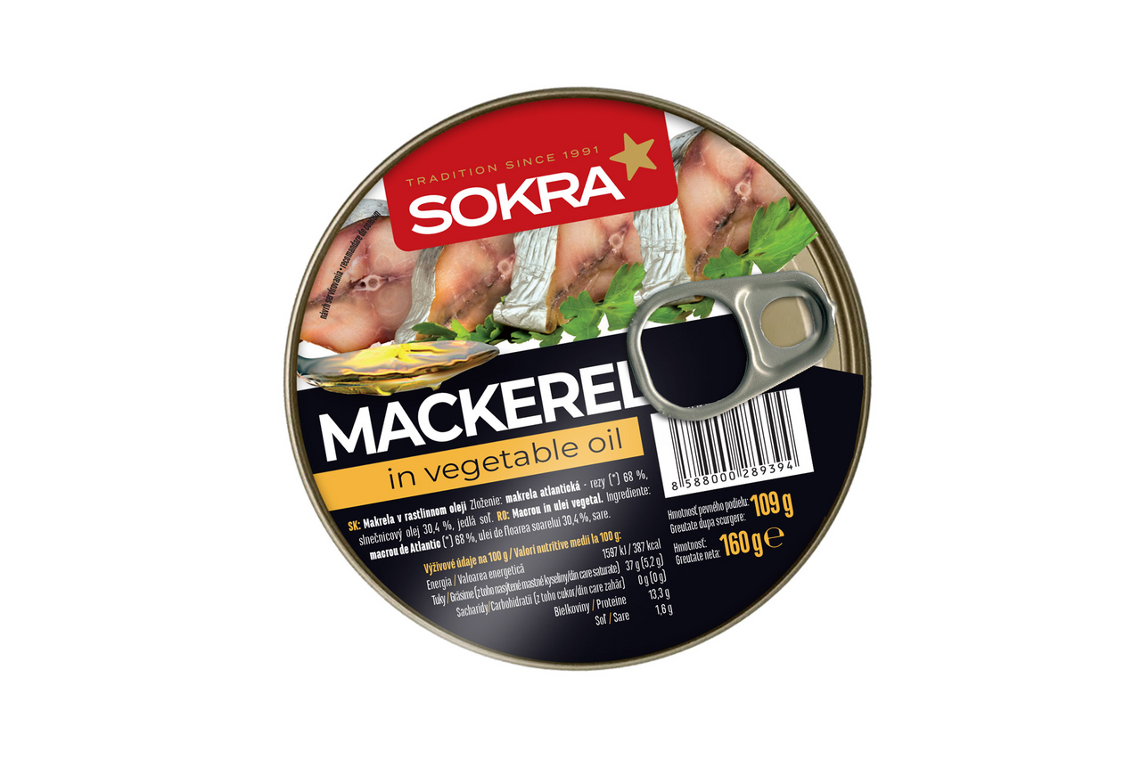SOKRA MAKRELA V OLEJI 160g