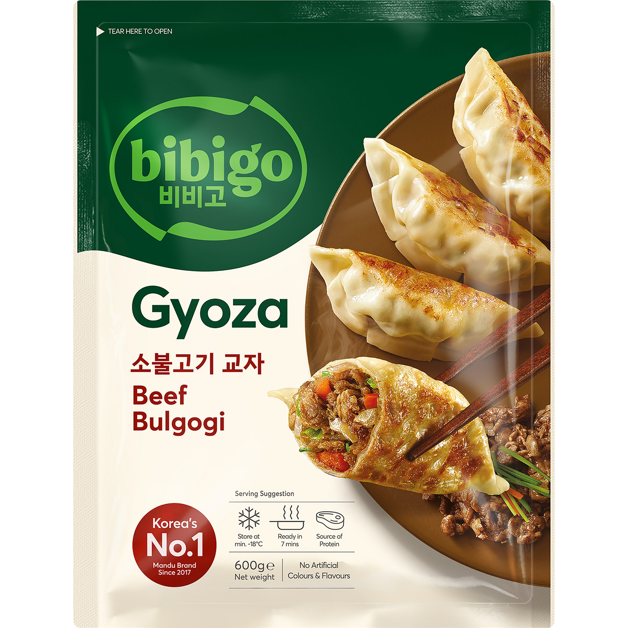 bibigo Gyoza s hovädzím bulgogi a zeleninou mraz. 600 g