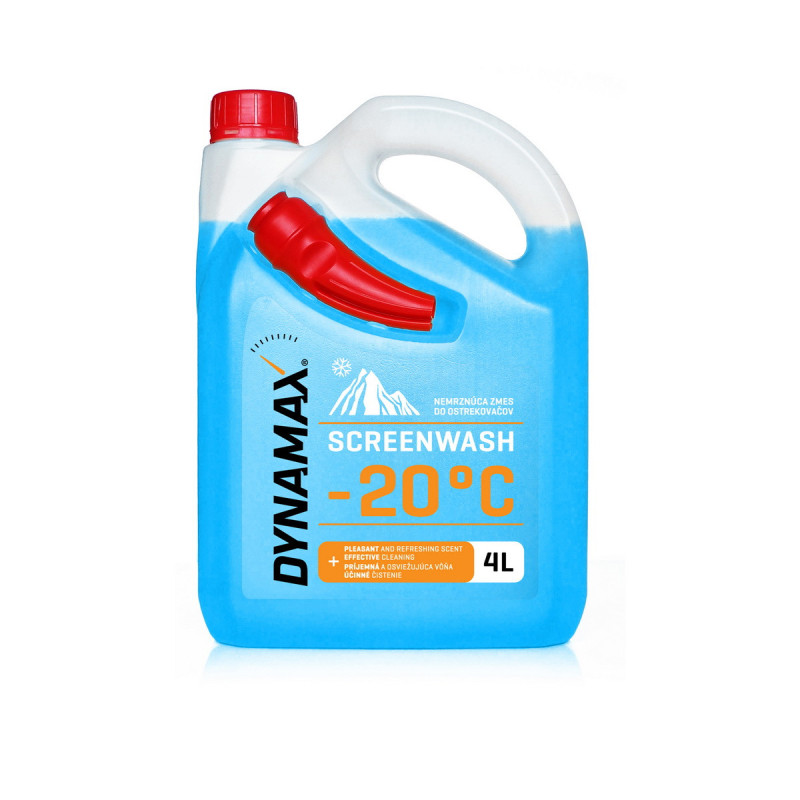 DYNAMAX Zimná zmes do ostrekovačov s lievikom -20 HDPE 4 l