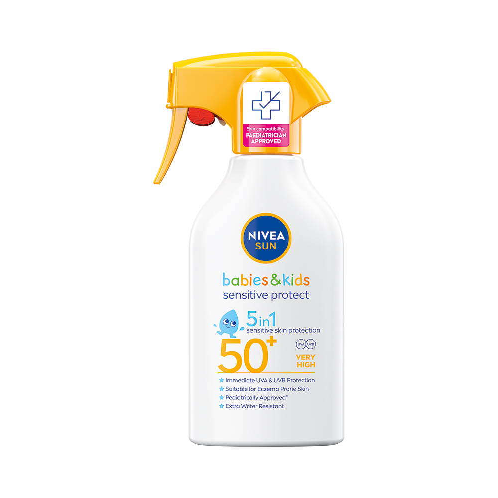 NIVEA Sun Sensitive Detský sprej na opaľovanie OF50 250 ml