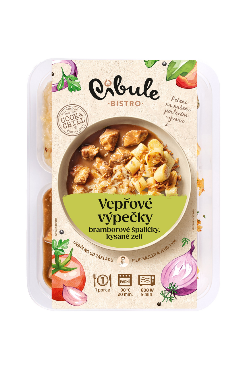Cibule Výpečky s kapustou a zemiakovými knedličkami chlad. 400 g