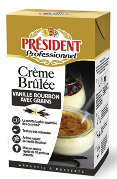 PRÉSIDENT Zmes na prípravu créme brulée UHT chlad. 1 l