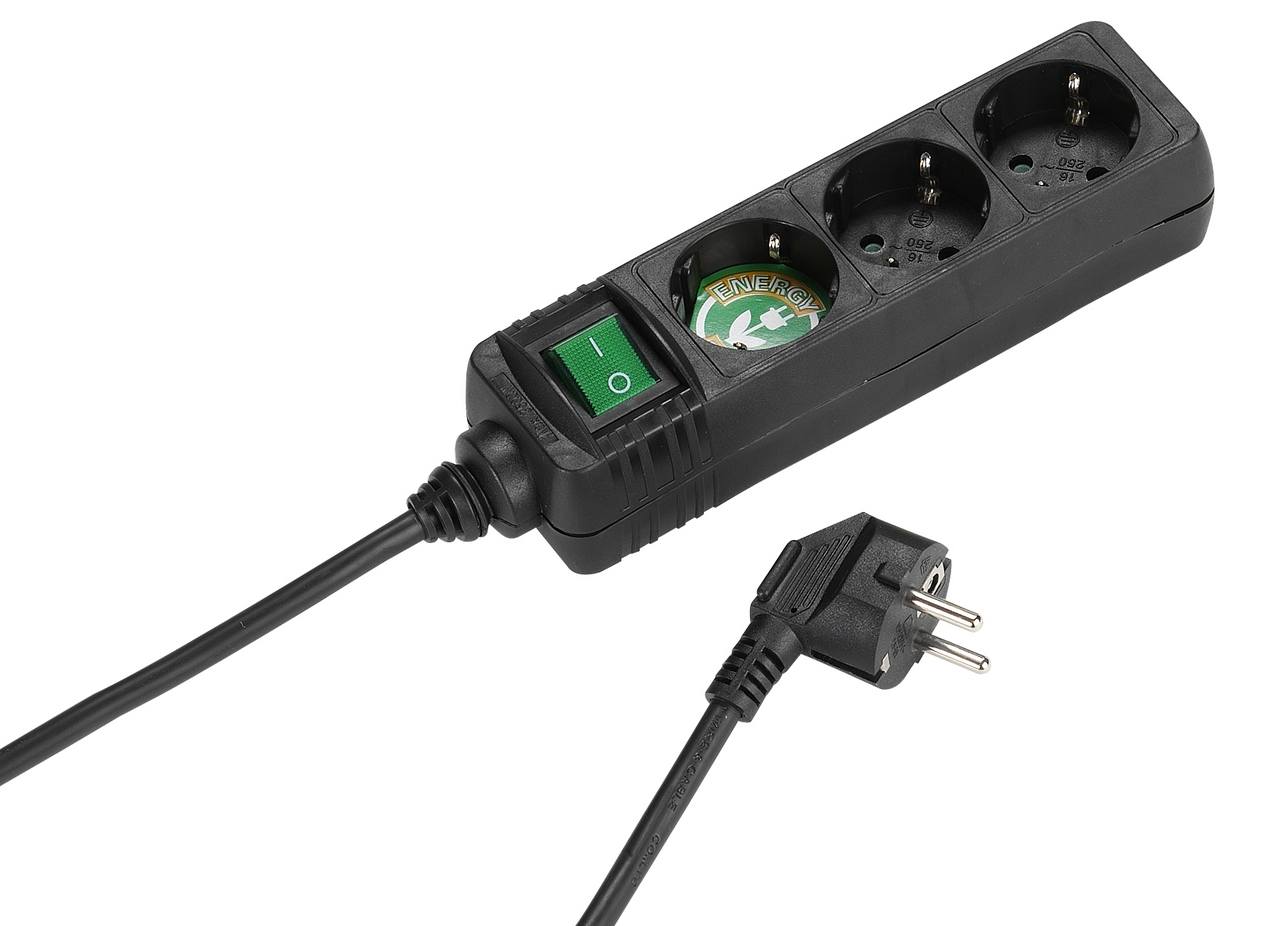 aro Predlžovačka 3 zásuvková 1,4 m čierna 1 ks