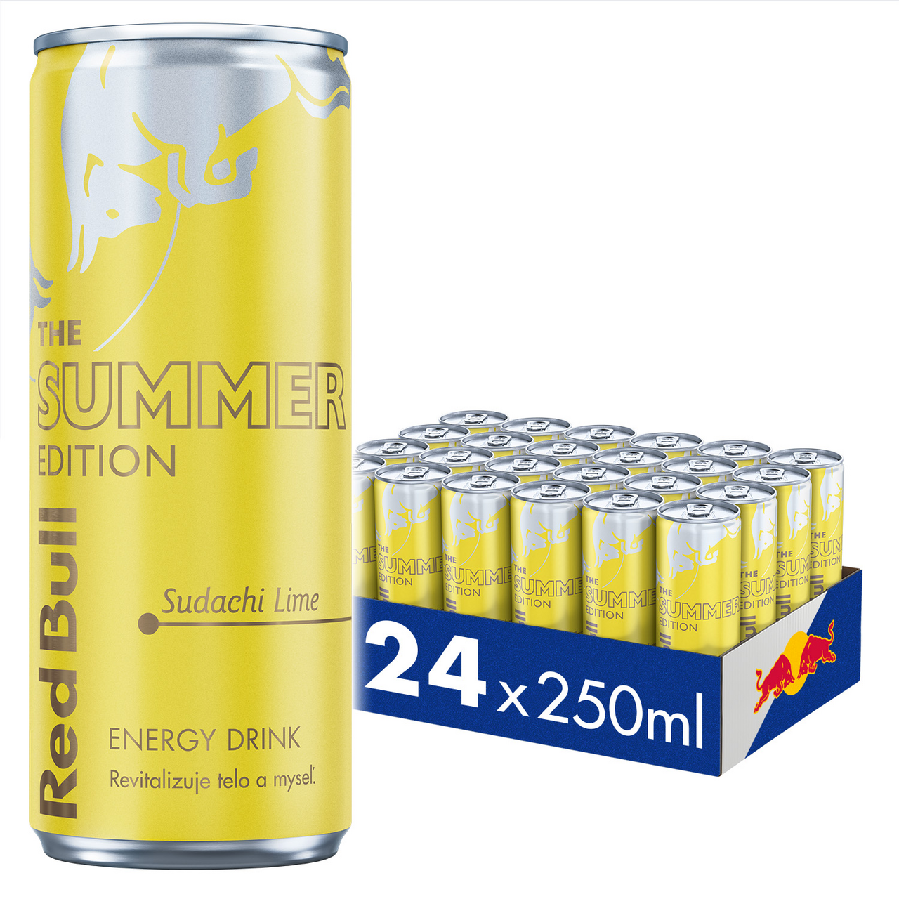 Red Bull Sudachi Lime energetický nápoj 24 x 250 ml vratná plechovka