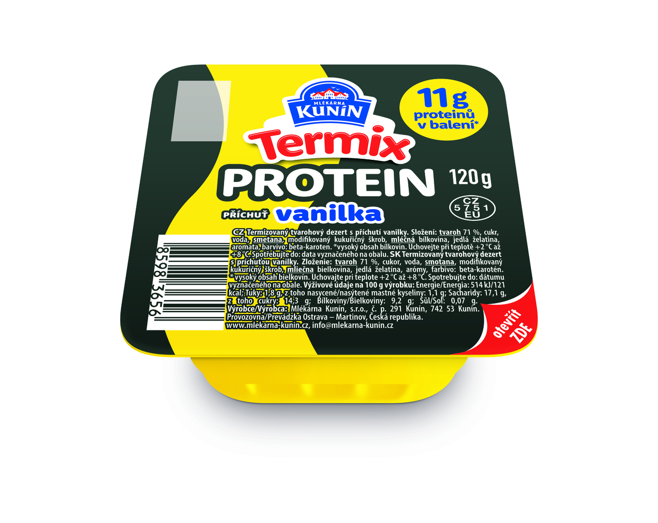 MLÉKÁRNA KUNÍN Termix protein s príchuťou vanilka chlad. 120 g