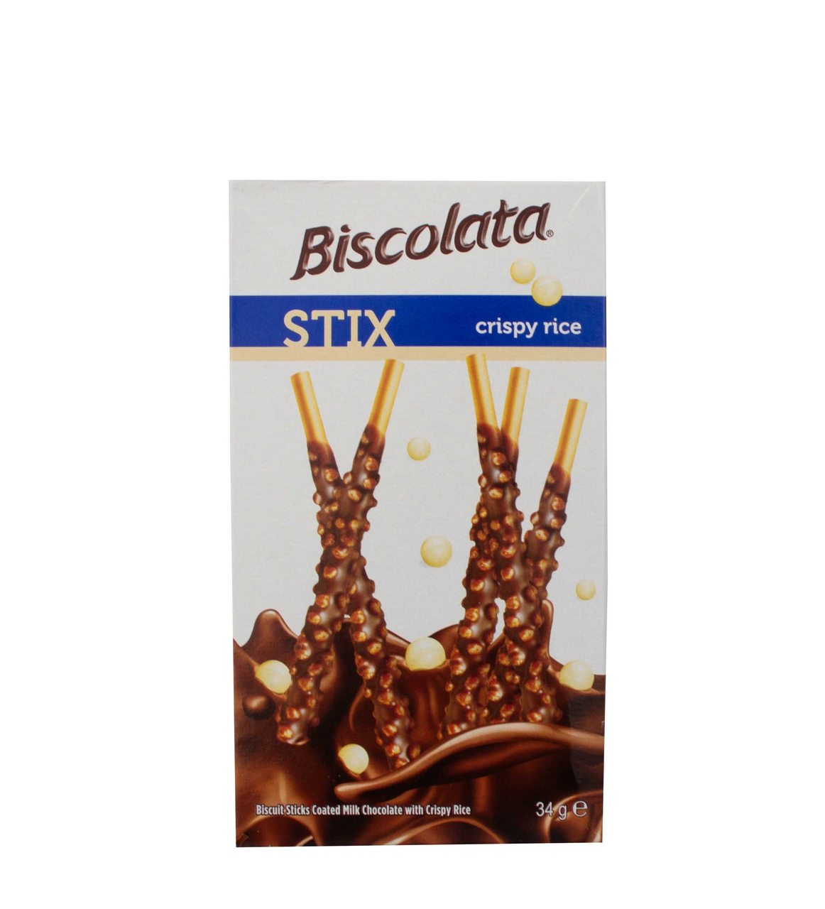 Biscolata Stix chocolate&crispy rice 34 g