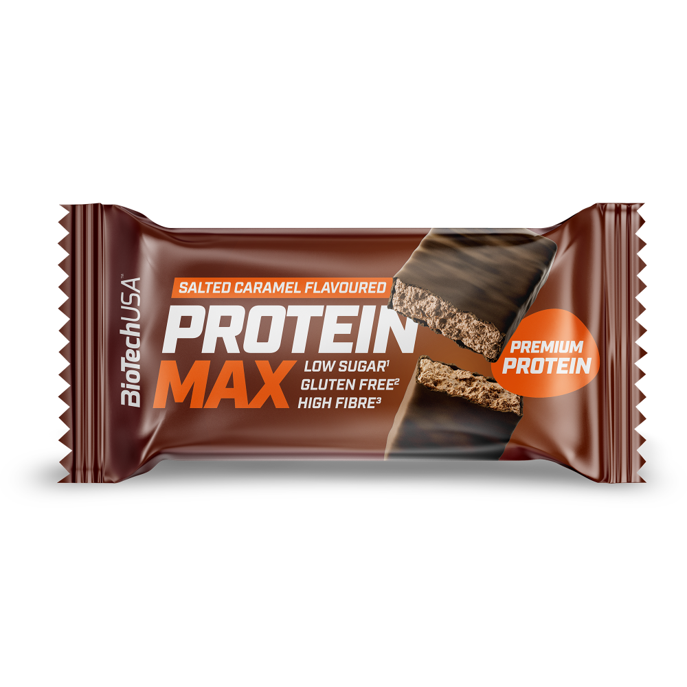 BioTechUSA Protein Max tyčinka slaný karamel 45 g