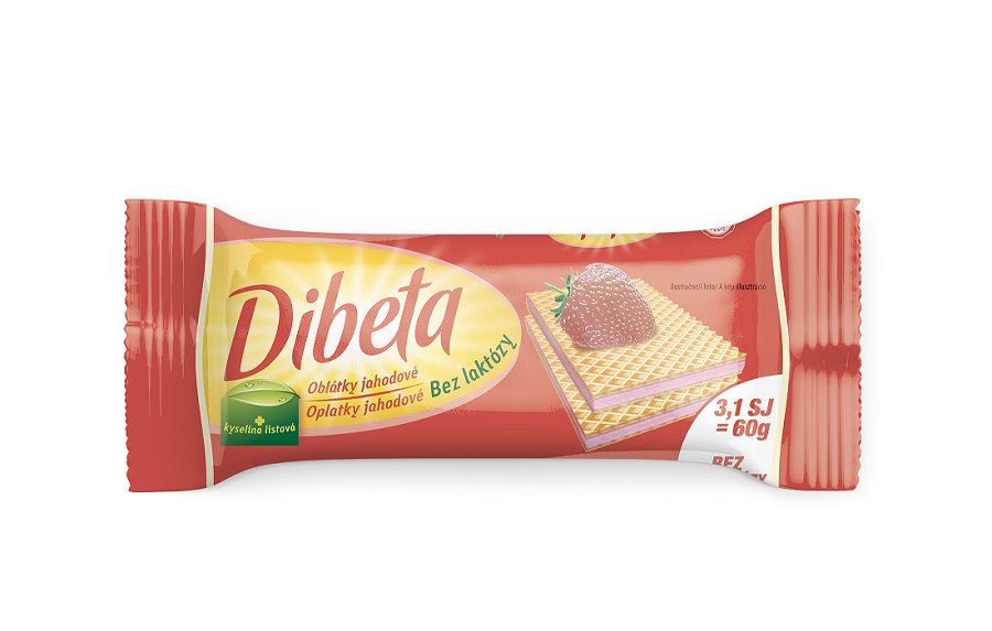 Dibeta Oblátky jahodové 60 g