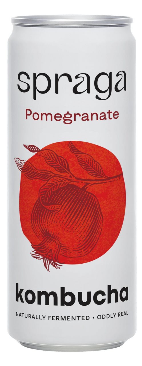 Spraga Bio kombucha fermentovaný nápoj granátové jablko 330 ml