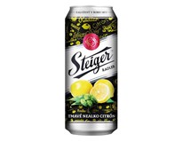 Steiger pivo nealkoholické tmavé citrón 6x500 ml vratná plechovka
