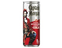 Captain Morgan & Cola 5% 1x250 ml vratná plechovka