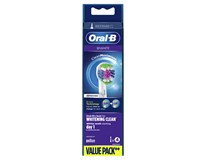 Oral B 3D White náhradné zubné kefky 4 ks