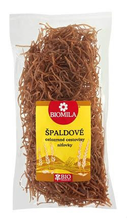 BIOMILA Špaldové rezance BIO 250 g