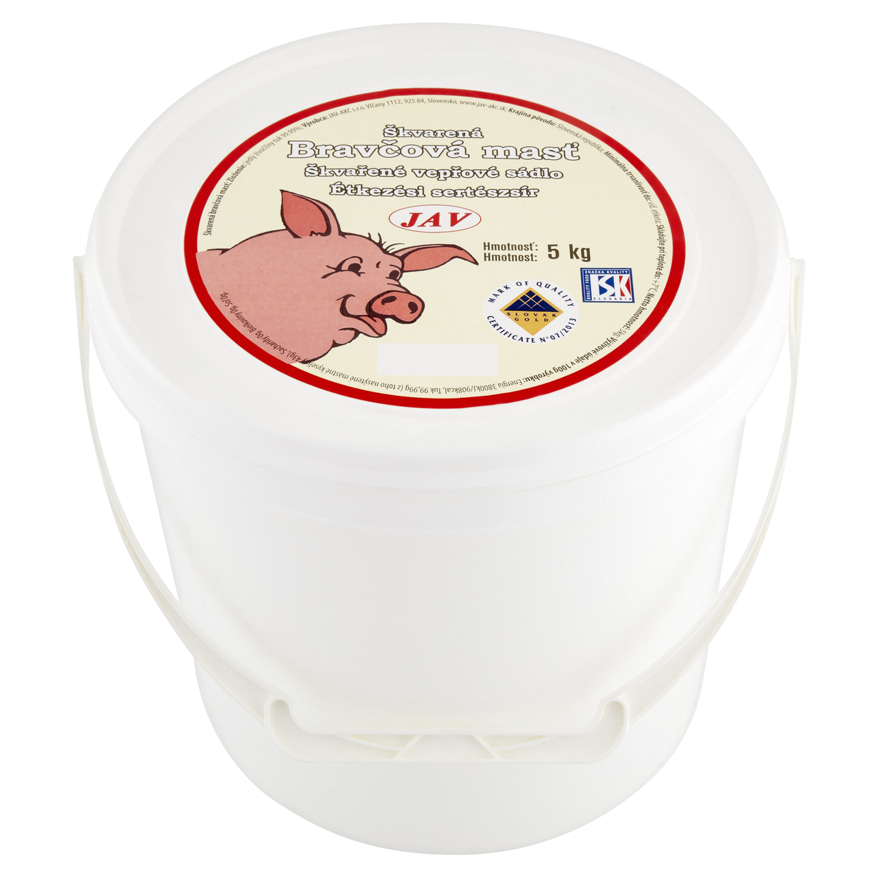 JAV Bravčová masť chlad. 5 kg vedierko
