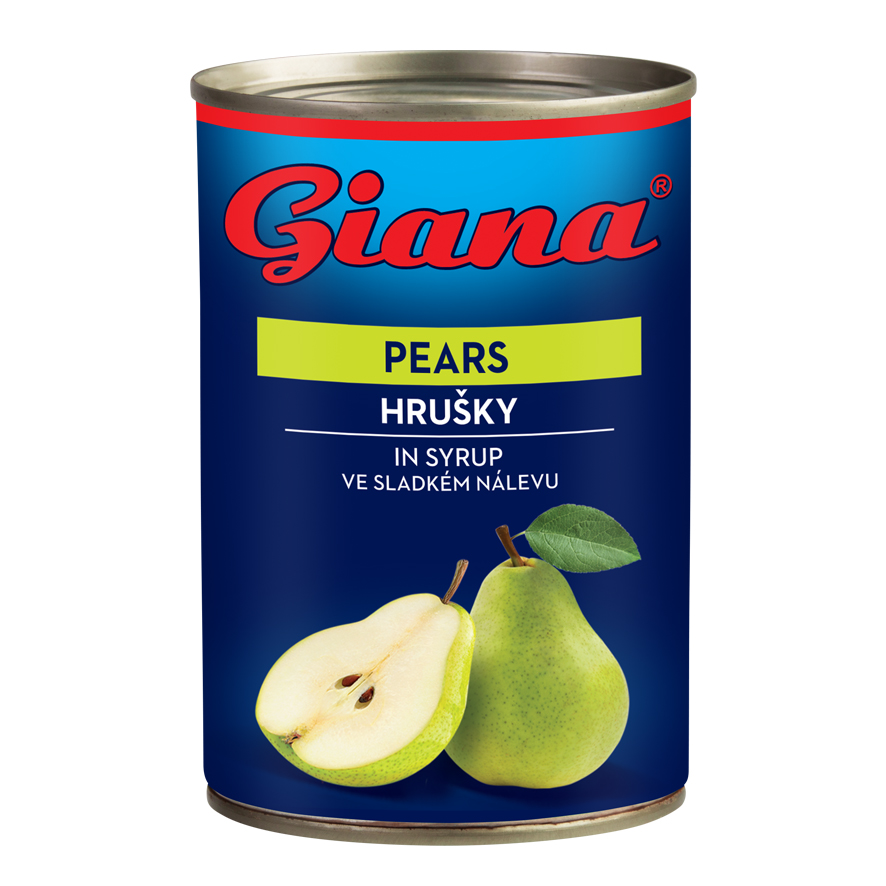 Giana Hrušky lúpané polené 8 x 425 ml