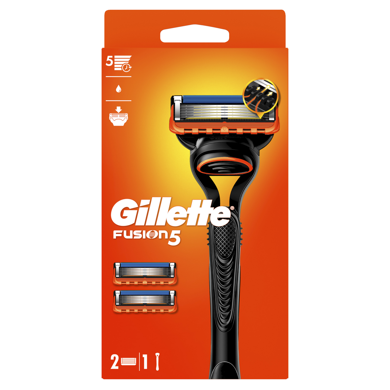 Gillette Fusion5 manuálny strojček + 2 náhradné hlavice 1 ks