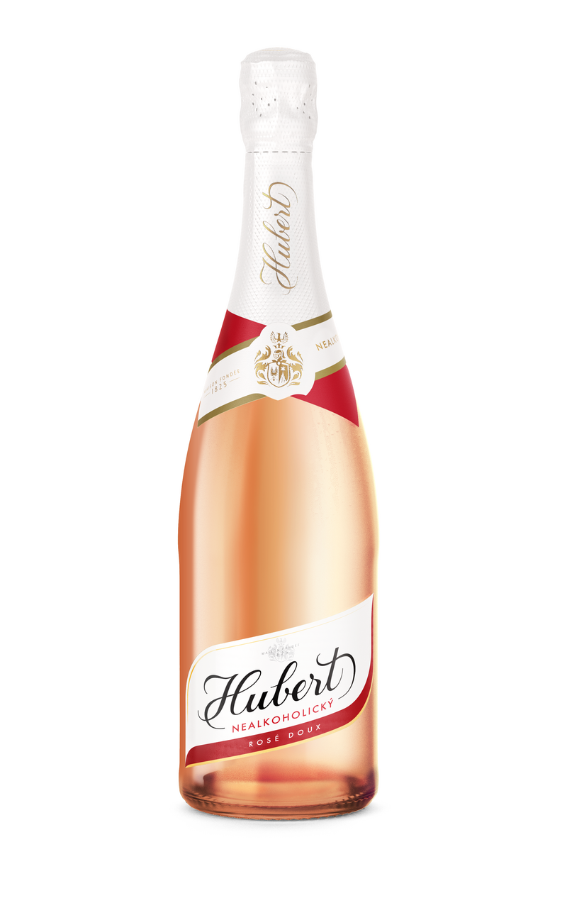 Hubert Rosé šumivý nápoj nealkoholický 750 ml